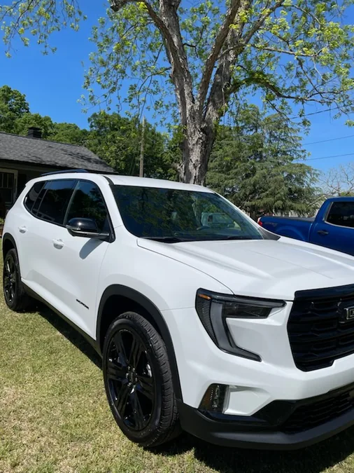 White GMC Acadia after a full detail at 56 automotive in Pauline, SC